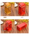 木質 仿真電話亭 音樂盒 MUSIC BOX